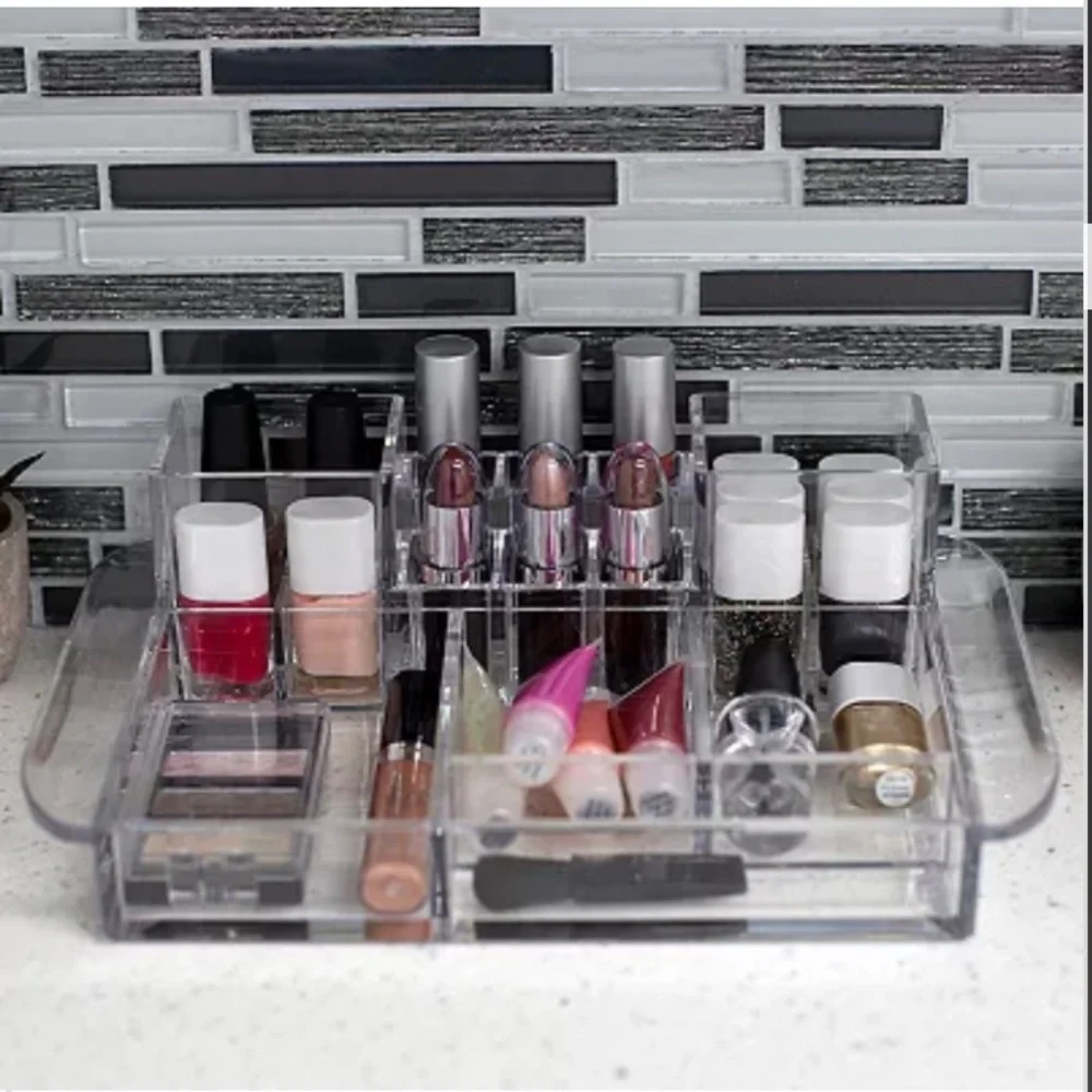 Deluxe Large Capacity Transparent Cosmetic Makeup & Jewels O…